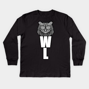 Owl, O W L Kids Long Sleeve T-Shirt